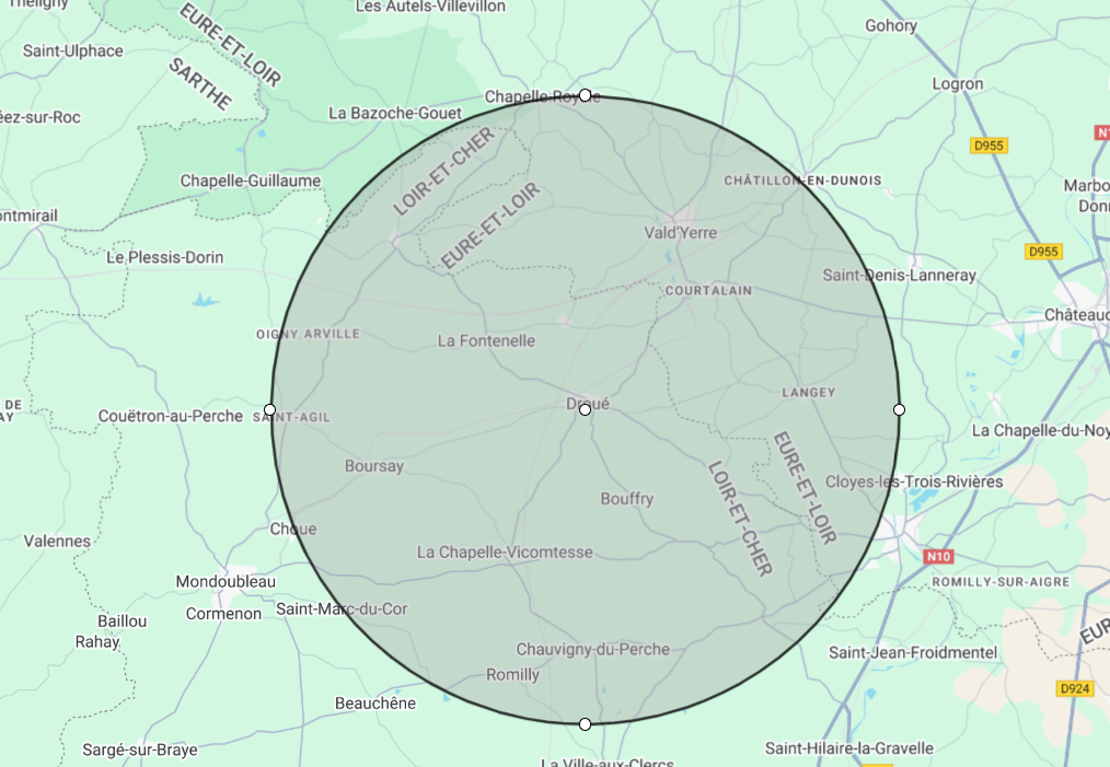 Zone 2 - 10 à 15 km