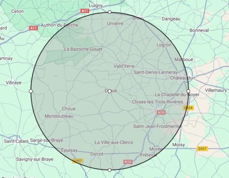 zone 4 20 à 25 km 